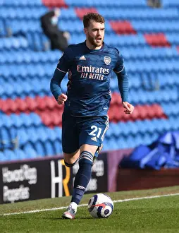 Behind Closed Doors: Arsenal at Burnley Amidst Coronavirus Restrictions - Calum Chambers in Action