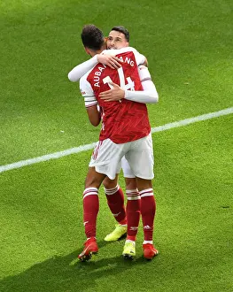 Newcastle United V Arsenal 2020-21 Prints: Behind Closed Doors: Aubameyang and Martinelli's Stunning Goals - Arsenal's Victory at Newcastle (2020-21)