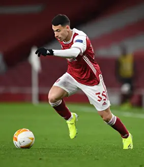Behind Closed Doors: Gabriel Martinelli in Action for Arsenal against Slavia Praha in the UEFA Europa League Quarterfinal