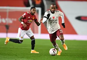 Manchester United V Arsenal 2020-21 Prints: Behind Closed Doors: Lacazette Outsmarts Fred - Manchester United vs