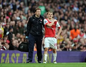 Colin Lewin the Arsenal Physio and Jack Wilshere (Arsenal). Arsenal 0: 0 Blackburn Rovers