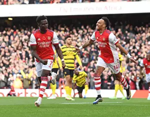 Controversial Disallowed Goal: Saka and Aubameyang's Offside Celebration (Arsenal vs. Watford, 2021-22)