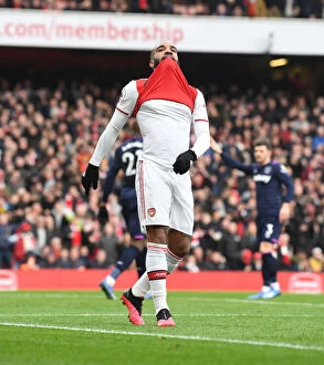 Arsenal v West Ham United 2019-20 Collection: Controversial Offside Call: Lacazette's Disallowed Arsenal Goal vs West Ham, Premier League 2019-20