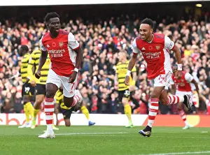Controversial Offside Goal Disallowance: Saka and Aubameyang's Celebration (Arsenal vs. Watford, 2021-22)