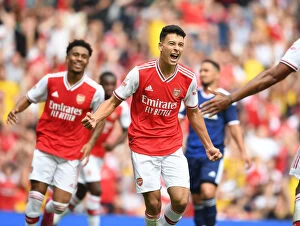 Emirates Cup Collection: Controversial Offside: Martinelli's Disallowed Goal for Arsenal vs
