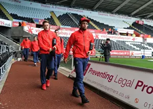 Swansea City V Arsenal 2015-16 Prints: Coquelin Heads to Swansea Ahead of Arsenal's Premier League Showdown (2015-16)