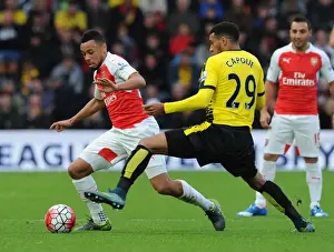 Watford V Arsenal 2015/16 Prints: Coquelin Surges Past Capoue: Arsenal's Winning Moment vs