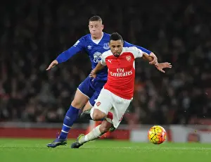 Arsenal V Everton 2015/16 Prints: Coquelin vs. Barkley: A Football Rivalry Unfolds in the Arsenal vs. Everton Clash