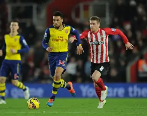 Southampton V Arsenal 2014-15 Prints: Coquelin vs. Davis: Clash of Midfield Titans - Southampton v Arsenal