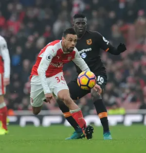Arsenal V Hull City 2016-17 Prints: Coquelin vs Diaye: A Midfield Battle at the Emirates - Arsenal vs Hull City, 2016-17