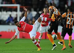 Hull City V Arsenal 2014/15 Prints: Coquelin vs Doye: A Premier League Showdown at Hull City