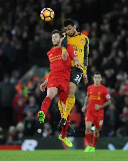 Liverpool V Arsenal 2016-17 Prints: Coquelin vs. Lallana: Heading for Victory in the Liverpool vs