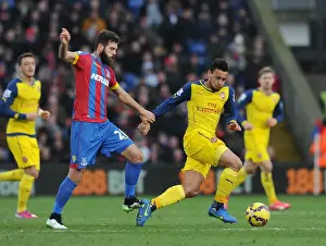 Crystal Palace V Arsenal 2014-15 Prints: Coquelin vs. Ledley: Battle in the Midfield - Crystal Palace vs