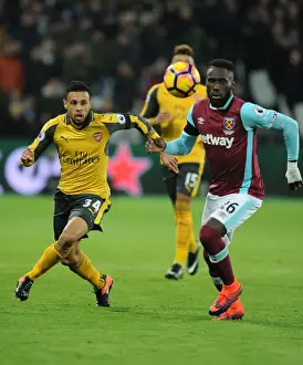 West Ham United V Arsenal 2016-17 Prints: Coquelin vs Masuaku: Battle in the Midfield - West Ham United vs Arsenal