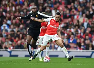 Coquelin vs. Nyom: A Premier League Battle at Emirates Stadium (2015-16)