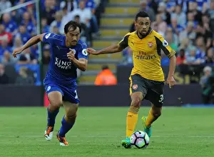 Leicester City V Arsenal 2016-17 Prints: Coquelin vs Okazaki: A Premier League Showdown - Leicester City vs Arsenal (2016-17)