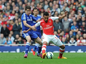 Arsenal V Chelsea 2014/15 Prints: Coquelin vs. Oscar: A Midfield Battle at the Emirates, Arsenal vs. Chelsea, 2014/15