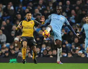Manchester City V Arsenal 2016-17 Prints: Coquelin vs. Toure: Battle in the Manchester Derby - Premier League 2016-17