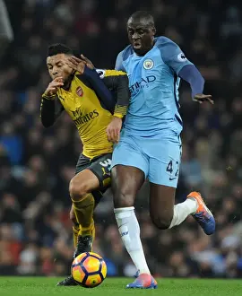 Manchester City V Arsenal 2016-17 Prints: Coquelin vs. Toure: A Premier League Battle at the Manchester Derby (2016-17)