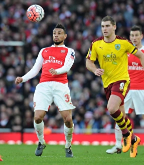 Arsenal V Burnley FA Cup 4th Rd 2016 Prints: Coquelin vs. Vokes: A FA Cup Battle at the Emirates