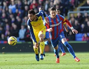 Images Dated 21st February 2015: Coquelin vs Ward: Intense Battle at Selhurst Park - Crystal Palace vs Arsenal