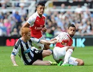 Newcastle United V Arsenal 2015-16 Prints: Coquelin's Crunching Tackle: Sanchez Chases Down Colback in Intense Arsenal-Newcastle Clash