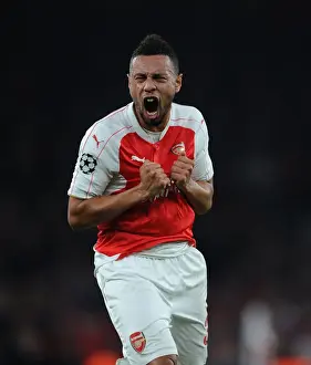Arsenal V Bayern Munich 2015/16 Prints: Coquelin's Stunner: Arsenal Stuns Bayern Munich with Opener in Champions League Showdown (2015)