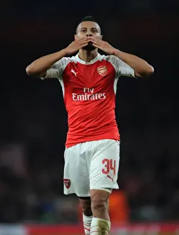Arsenal V Bayern Munich 2015/16 Prints: Coquelin's Stunner: Arsenal's Shocking Upset of Bayern Munich in the Champions League