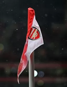 Arsenal v Wigan Athletic - Carlin Cup 2010-11 Collection: The Corner Flag. Arsenal 2: 0 Wigan Athletic. Carling Cup, Quarter Final