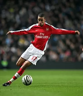 Manchester City v Arsenal - Carling Cup 2009-10 Collection: Craig Eastmond (Arsenal). Manchester City 3: 0 Arsenal. Carlin Cup 5th Round