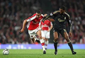Arsenal V Liverpool - Carling Cup 2009-10 Prints: Craig Eastmond (Arsenal) Ryan Babel (Liverpool)