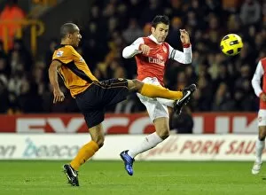 Images Dated 10th November 2010: Csc Fabregas (Arsenal) Karl Henry (Wolves). Wolverhampton Wanderers 0: 2 Arsenal