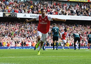 Arsenal v Burnley 2019-20 Collection: Dani Ceballos Scores and Celebrates His Second Stunner for Arsenal Against Burnley