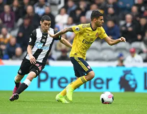Newcastle United V Arsenal 2019-20 Prints: Dani Ceballos vs Miquel Almiron: Battle in the Premier League - Newcastle United vs Arsenal FC (2019-20)