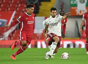 Liverpool V Arsenal 2020-21 Prints: Dani Ceballos vs. Roberto Firmino: A Battle at Anfield in the 2020-21 Premier League