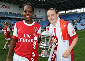 Danielle Carter and Lauren Bruton (Arsenal) with the FA Cup Trophy. Arsenal Ladies 2 Danielle Carter and Lauren Bruton (Arsenal) with the FA Cup Trophy. Arsenal Ladies 2