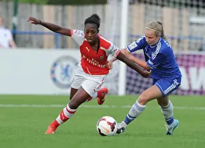 Chelsea Ladies V Arsenal Ladies 2014 Prints: Danielle Carter Outruns Anne Meiwald: A Moment from the Chelsea Ladies vs