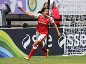 Arsenal Ladies v Notts County WSL 10th July 2016 Gallery: Danielle van de Donk celebrates scoring Arsenals 1st goal. Arsenal Ladies 2