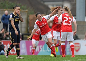 Arsenal Ladies V Tottenham Hotspur Ladies FA Cup 2017 Prints: Danielle van de Donk Scores the Winning Goal for Arsenal against Tottenham Hotspur in FA Cup 2017