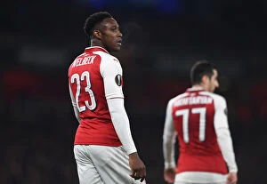Images Dated 15th March 2018: Danny Welbeck in Action: Arsenal vs AC Milan, UEFA Europa League 2018