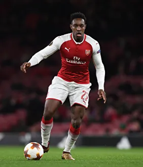 Arsenal V BATE Borisov 2017-18 Prints: Danny Welbeck in Action: Arsenal vs BATE Borisov, UEFA Europa League 2017-18