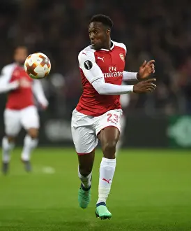 CSKA Moscow V Arsenal 2017-18 Prints: Danny Welbeck in Action: Arsenal's Europa League Showdown against CSKA Moscow (2018)