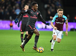 West Ham United V Arsenal 2017-18 Prints: Danny Welbeck in Action: West Ham United vs. Arsenal, Premier League 2017-18
