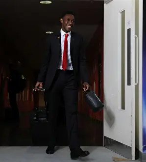 Arsenal V Anderlecht 2014/15 Prints: Danny Welbeck Arrives at Arsenal Changing Room Ahead of Arsenal vs