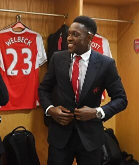 Images Dated 16th May 2017: Danny Welbeck: Arsenal Home Changing Room Moment before Arsenal vs Sunderland (2016-17)