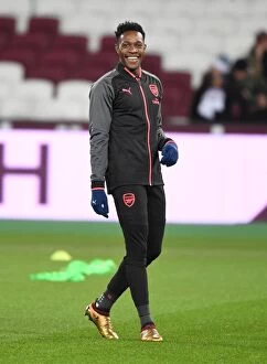West Ham United v Arsenal 2017-18 Collection: Danny Welbeck: Arsenal's Ready Ranger for West Ham Clash (2017-18)