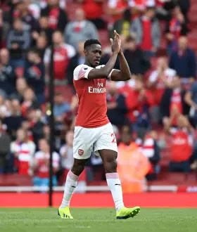 Arsenal V West Ham United 2018-19 Prints: Danny Welbeck Celebrates with Arsenal Fans after Arsenal v West Ham United Victory