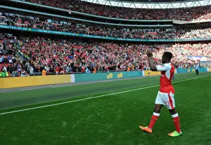 Arsenal V Manchester City - FA Cup 1/2 Final 2017 Prints: Danny Welbeck Celebrates with Arsenal Fans after FA Cup Semi-Final Win over Manchester City
