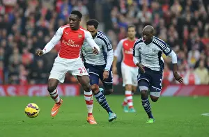 West Bromwich Albion V Arsenal 2014/15 Prints: Danny Welbeck Dashes Past Joleon Lescott: West Bromwich Albion vs