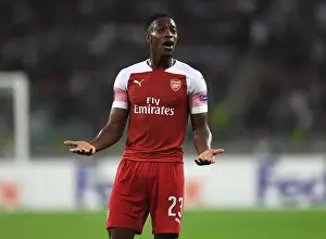 Qarabag V Arsenal 2018-19 Prints: Danny Welbeck Faces Off Against Micel of Qarabag in Arsenal's Europa League Clash